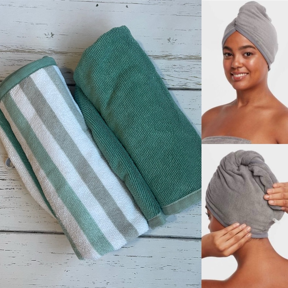 Microfiber Hair Wrap Set from Target’s Threshold Line - Two Pack